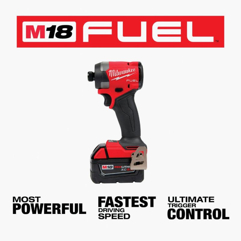 Milwaukee M18 FUEL XC Lithium-Ion Brushless Cordless Impact Driver Kit 1/4 In. Hex