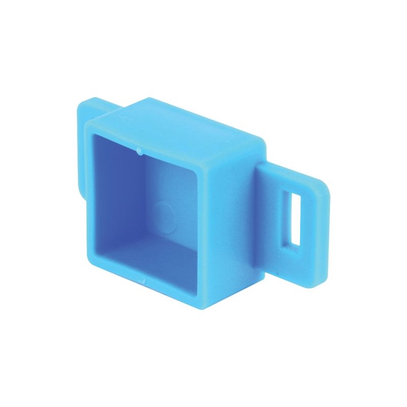 Prime-Line R 7143 Drawer Track Backplate, 15/16 in L, 1 in W, Plastic, Raw Blue