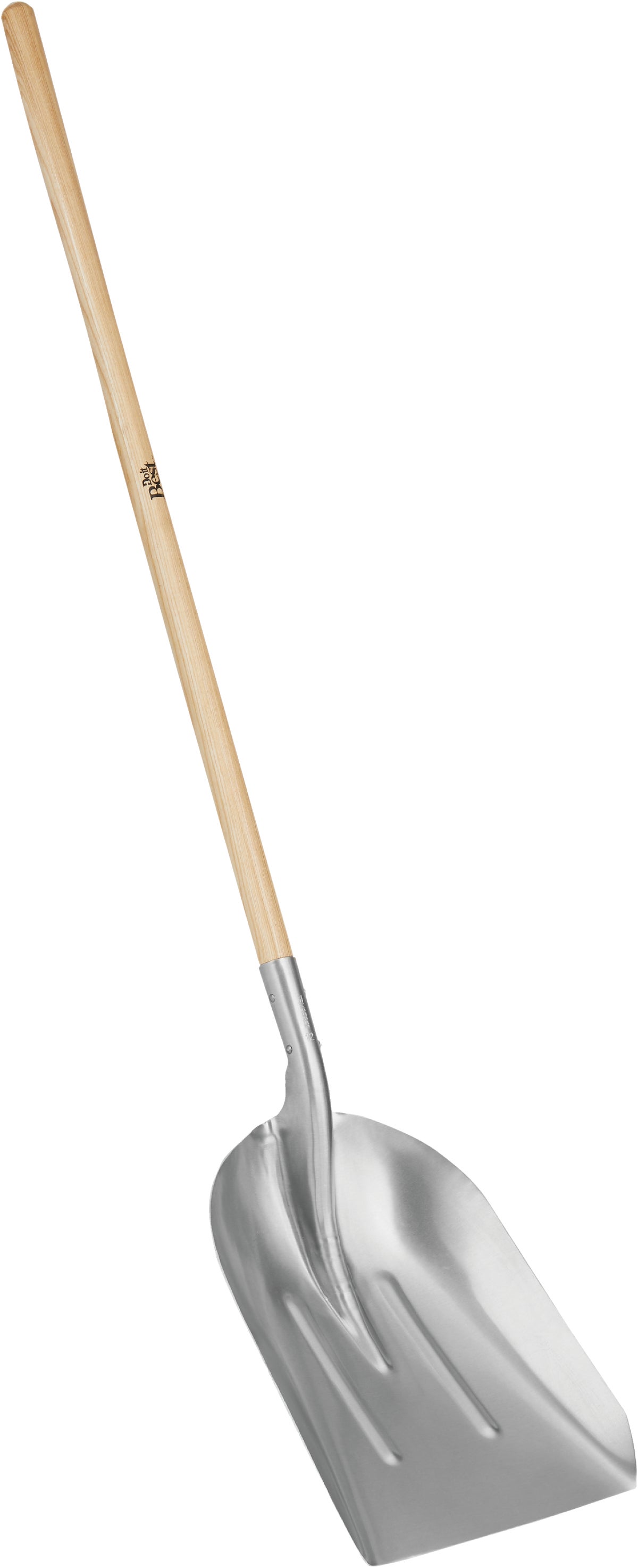 Scoop Shovel, Long, Wood, Aluminum, 18 in. - 4