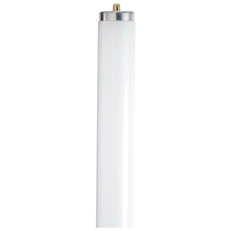 Sylvania S6577 Fluorescent Bulb, 59 W, T8 Lamp, FA8 Single Pin Lamp Base, 5900 Lumens, 5000 K Color Temp, Natural Light