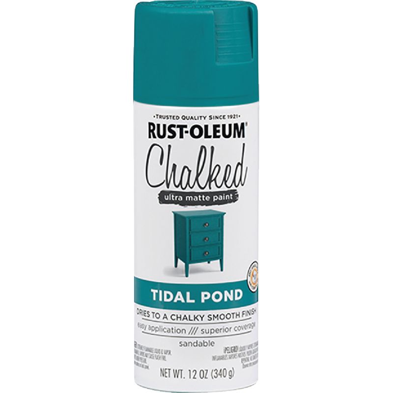 Rust-Oleum Chalked Ultra Matte Spray Paint Tidal Pond, 12 Oz.