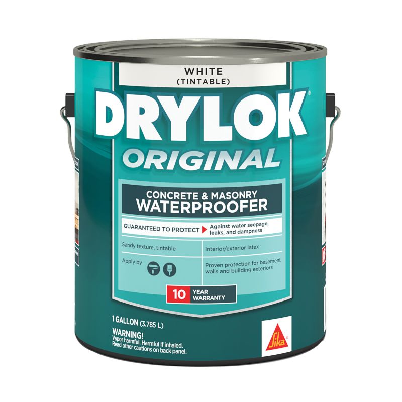 Drylok 27513 Masonry Waterproofer, White, Liquid, 1 gal, Pail White
