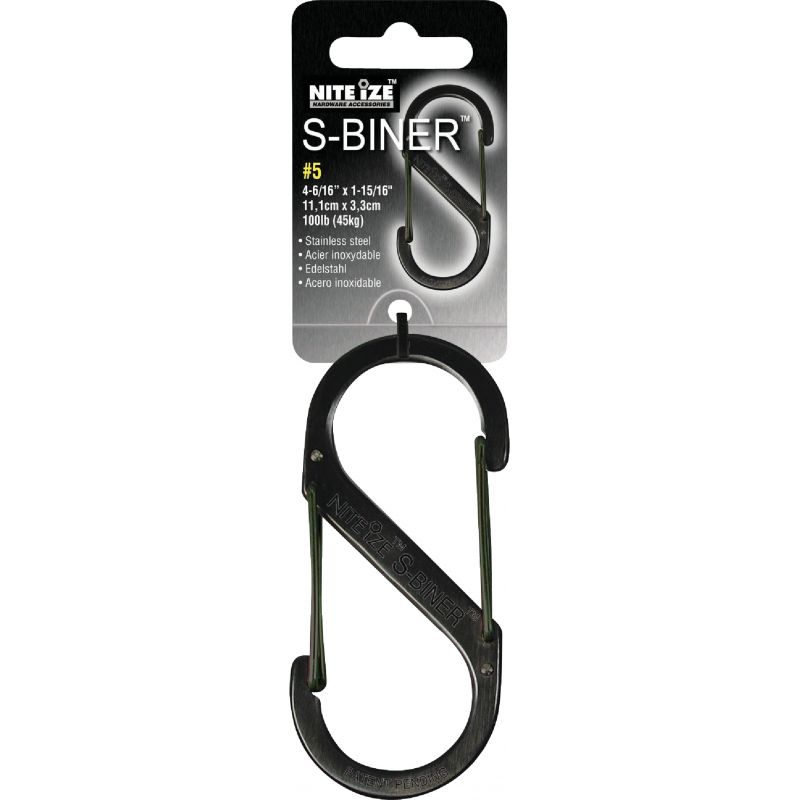 Nite Ize S-Biner S-Clip Key Ring Size 2, Black