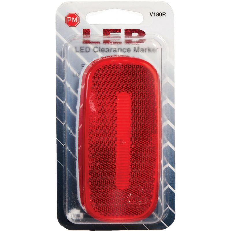 Peterson Oval LED Side Marker Clearance Light w/Reflex Red, Oblong