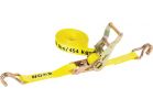 Erickson Heavy-Duty Ratchet Strap with J Hooks Yellow