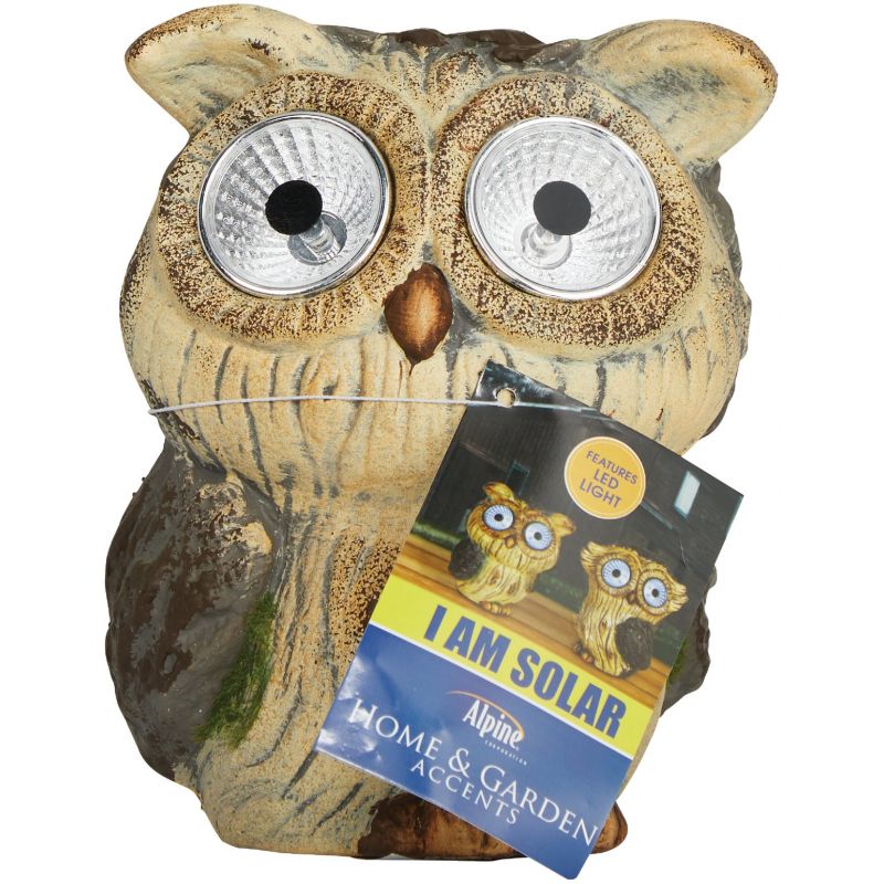 Alpine Solar LED Owl Multi (Pack of 8)