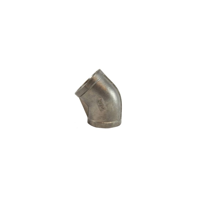 Midland Industries 62183 Pipe Elbow, 1/2 in, 45 deg Angle, Stainless Steel, 300 psi Pressure (Pack of 5)