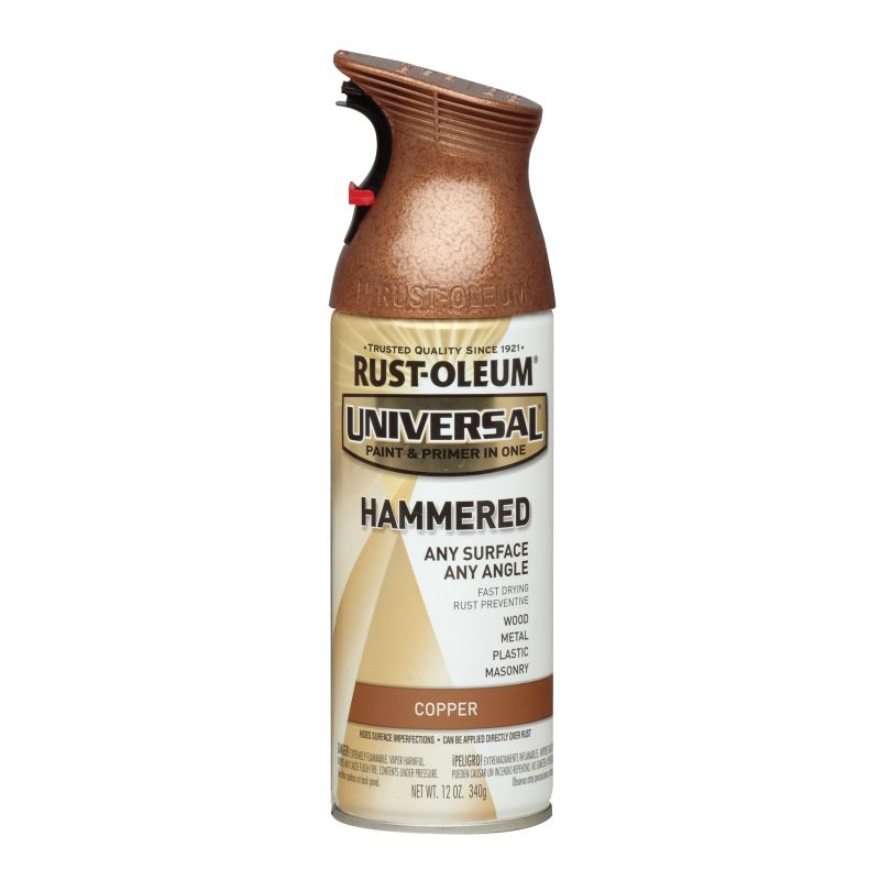 Rust-Oleum 247567 Hammered Spray Paint, Hammered, Copper, 12 oz, Can Copper