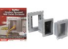 TayMac Recessed Outdoor Outlet Kit Gray