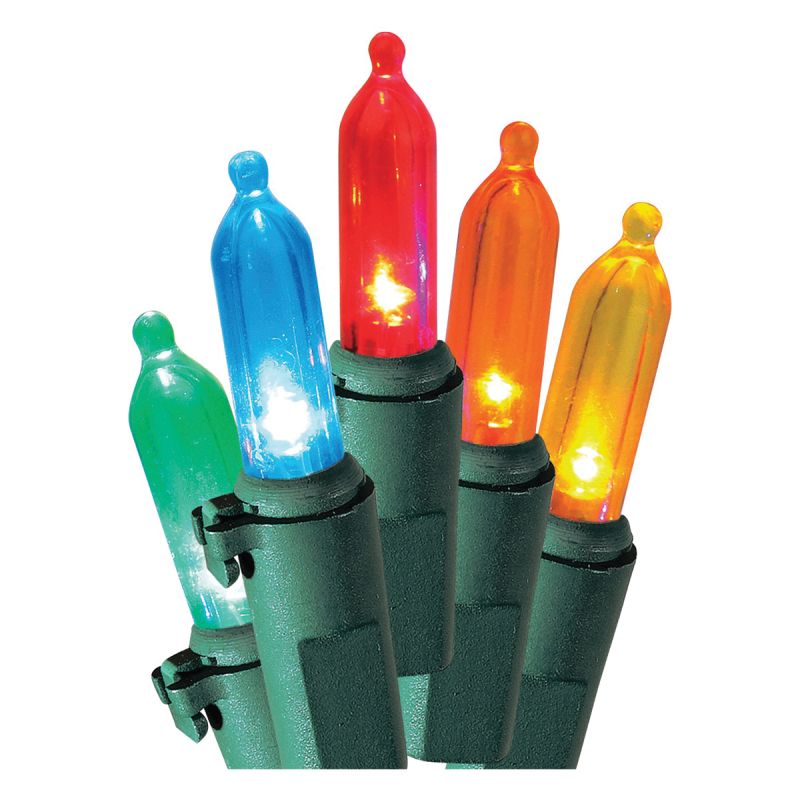 Sylvania V40832-49 Light Set, Christmas, 120 V, 2.4 W, 50-Lamp, LED Lamp, Blue/Green/Orange/Red/Yellow Lamp