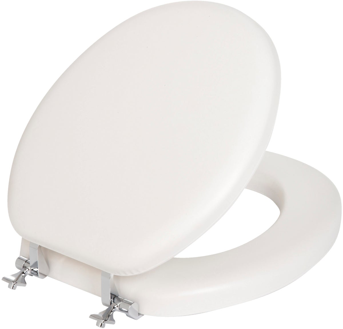 Buy Mayfair Round Premium Soft Toilet Seat With Chrome Hinges White, Round