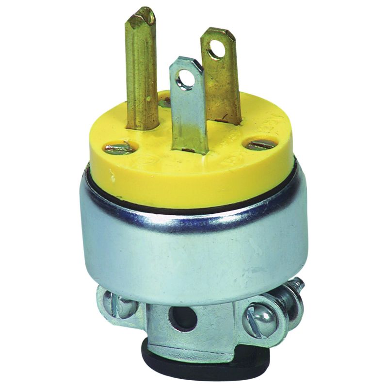 Eaton Wiring Devices WD2867 Electrical Plug, 2 -Pole, 15 A, 125 V, NEMA: NEMA 5-15, Yellow Yellow
