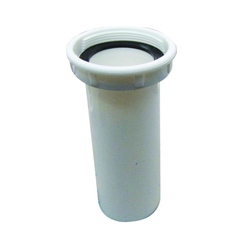 Plumb Pak PP15-6W Sink Strainer Tailpiece, 1-1/2 in, 6 in L, Plastic, White White