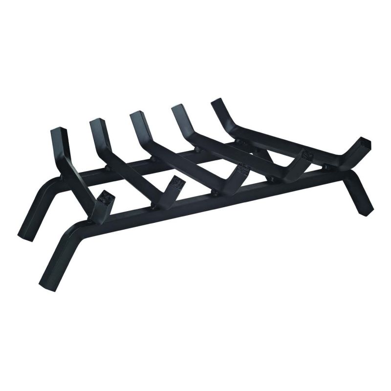 Simple Spaces LTFG-W23-X 23&#039;&#039; Fireplace Grate, 5-Bar, Steel/Wrought Iron Black