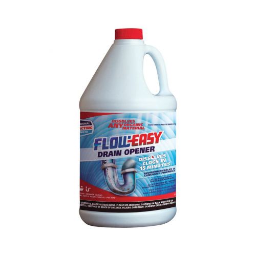 FLOW-EASY FE32 Drain Opener, Oily Liquid, Dark Brown, Odorless, 1 qt Bottle