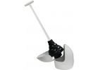 Korky Toilet Plunger with Holder 6.6 In. X 23 In., White