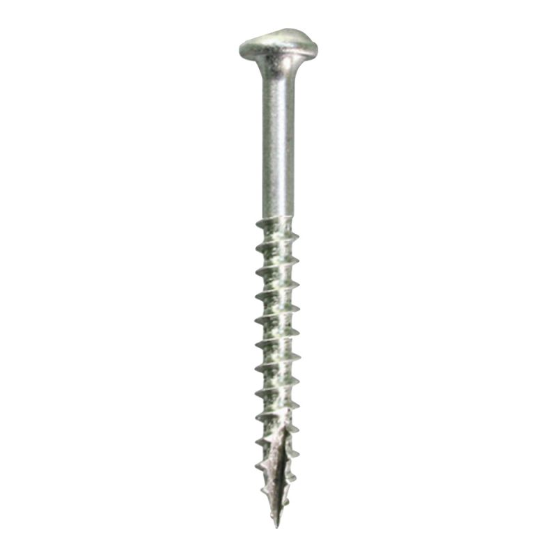 Kreg SML-F125-1200 Pocket-Hole Screw, #7 Thread, 1-1/4 in L, Fine Thread, Maxi-Loc Head, Square Drive, Carbon Steel