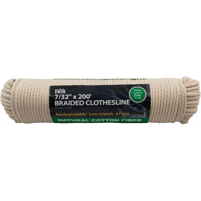 Do it Best 7/32 In. Braided Clothesline White