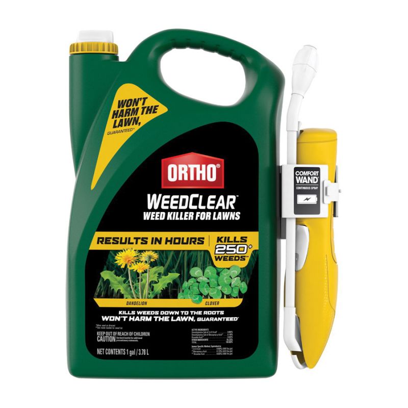 Ortho WeedClear 0204510 RTU Weed Killer, Liquid, Spray Application, 1 gal Bottle Clear Yellow