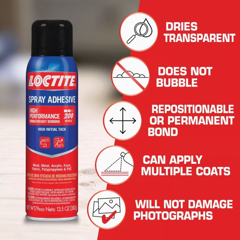 LOCTITE High Performance Spray Adhesive Clear, 13.5 Oz.