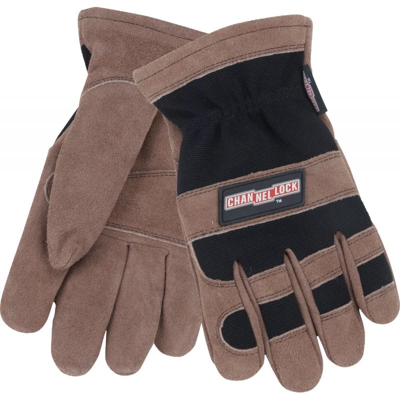 Channellock Winter Work Glove 2XL, Black &amp; Brown