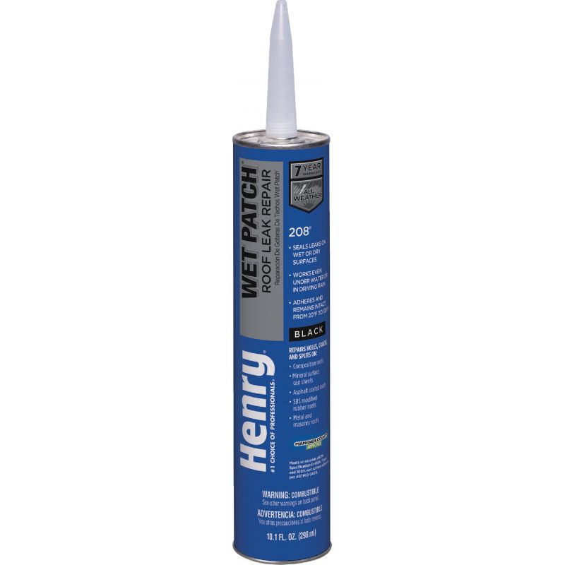 Henry Wet Patch Roof Cement and Patching Sealant 10.1 Oz., Black