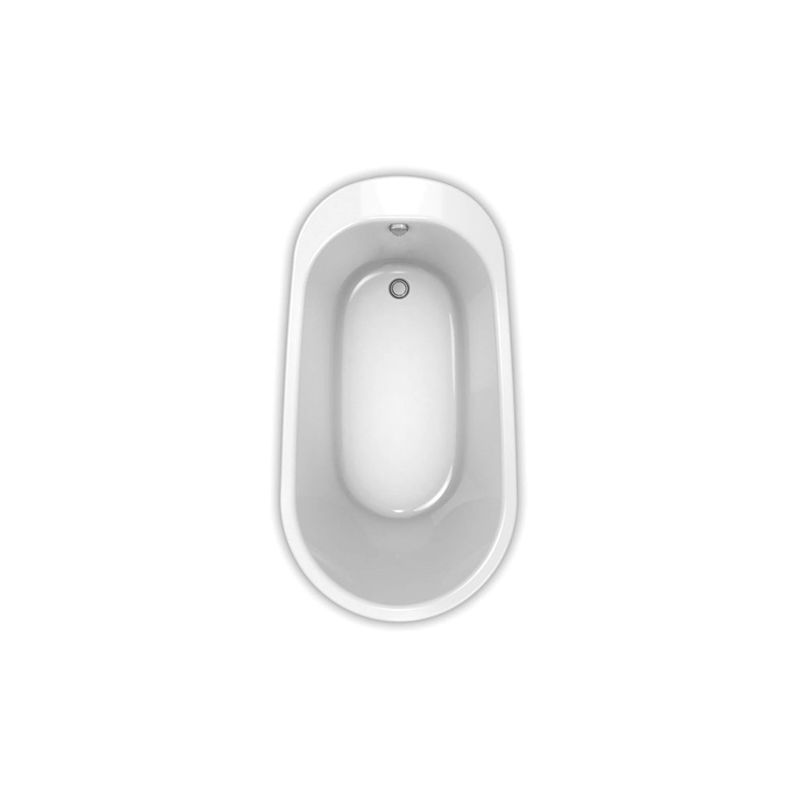 Maax Sax 105797-000-002 Bathtub, 38 to 44 gal, 60 in L, 32 in W, 25 in H, Free-Standing Installation, Fiberglass, White 38 To 44 Gal, White