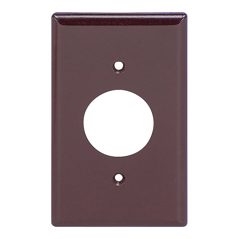 Eaton Wiring Devices 2131B-BOX Single Receptacle Wallplate, 4-1/2 in L, 2-3/4 in W, 1 -Gang, Thermoset, Brown Brown