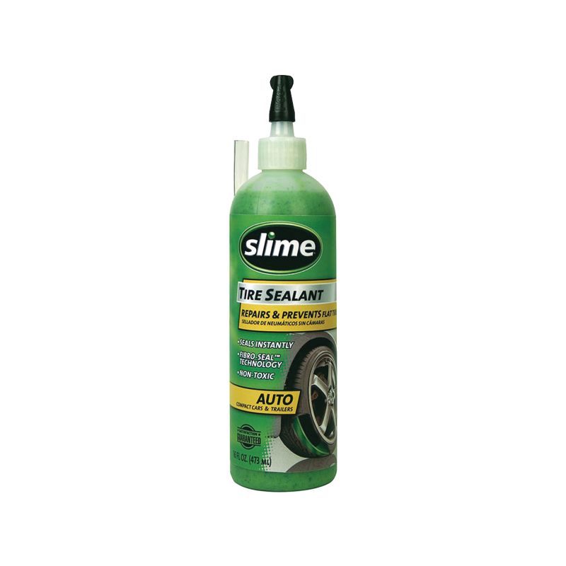 Slime 10011 Tire Sealant, 16 oz Squeeze Bottle, Liquid, Characteristic Green