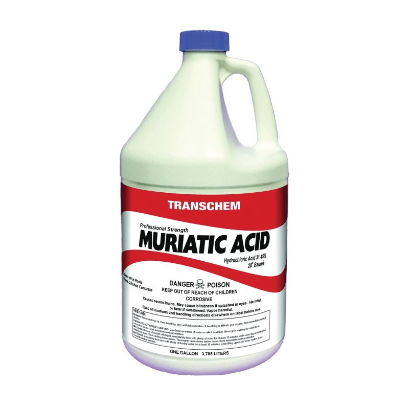 Sunbelt Chemicals MA1 Muriatic Acid, Liquid, Acrid, Pungent, Clear, 1 gal, Bottle Clear