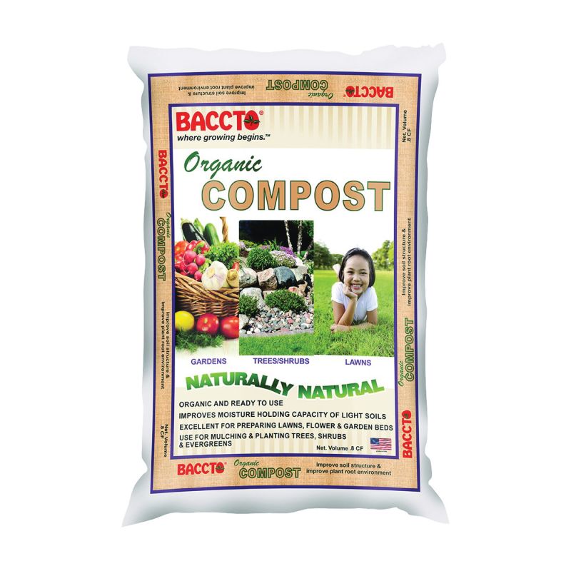 Baccto 1920 Organic Compost, Solid, Dark Brown/Light Brown, Faint Soil, Bag Dark Brown/Light Brown