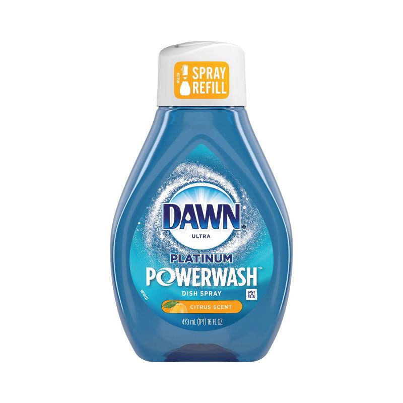 DAWN 40683 Platinum Power Wash Dish Spray, 16 oz, Citrus, Clear Clear
