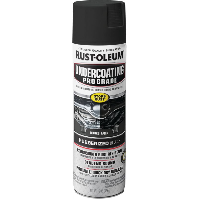 Rust-Oleum Stops Rust Professional Grade Rubberized Undercoating Black, 15 Oz.