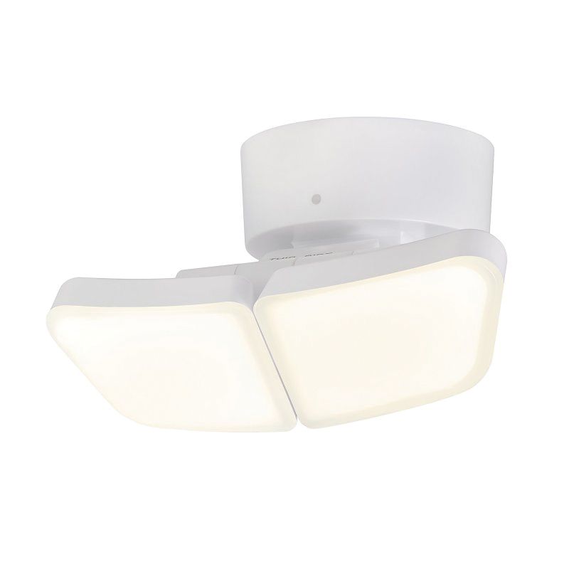 globe 17000191 Dusk-to-Dawn Security Flood Light, LED Lamp, 2200 Lumens, 4000 K Color Temp, Plastic Fixture