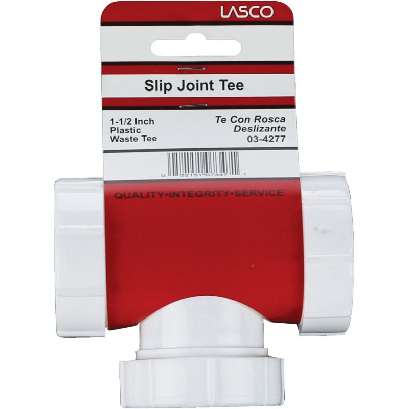 Lasco 3-Way Slip-Joint Plastic Coupling Tee 1-1/2 In. OD