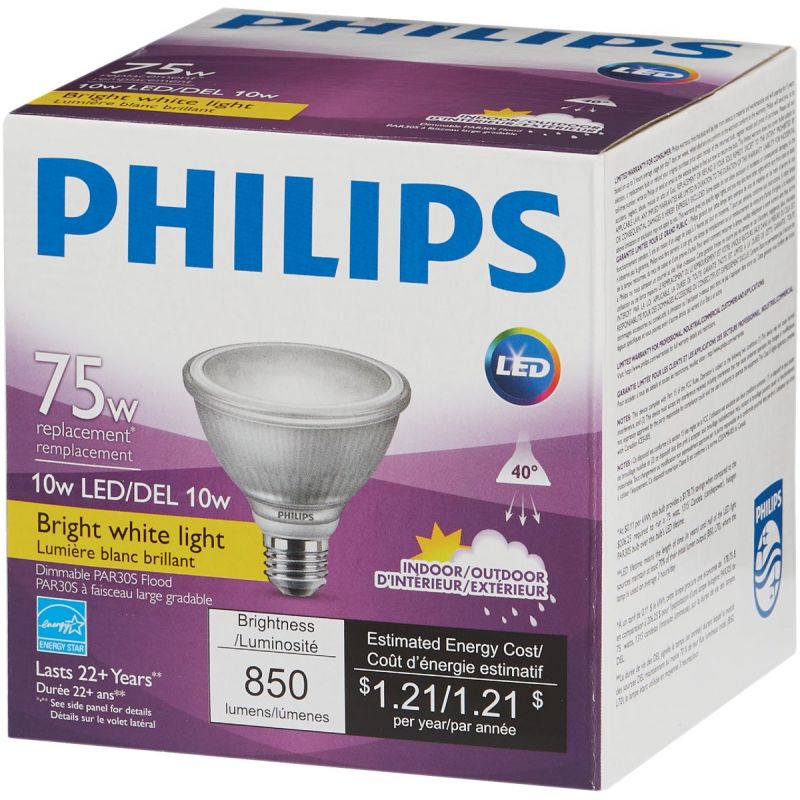 Moedig aan Champagne deze Buy Philips PAR30 Short Neck Medium Dimmable LED Floodlight Light Bulb