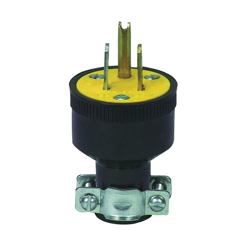 Eaton Wiring Devices BP1709 Electrical Plug, 2 -Pole, 15 A, 125 V, Slot, NEMA: NEMA 5-15, Black Black