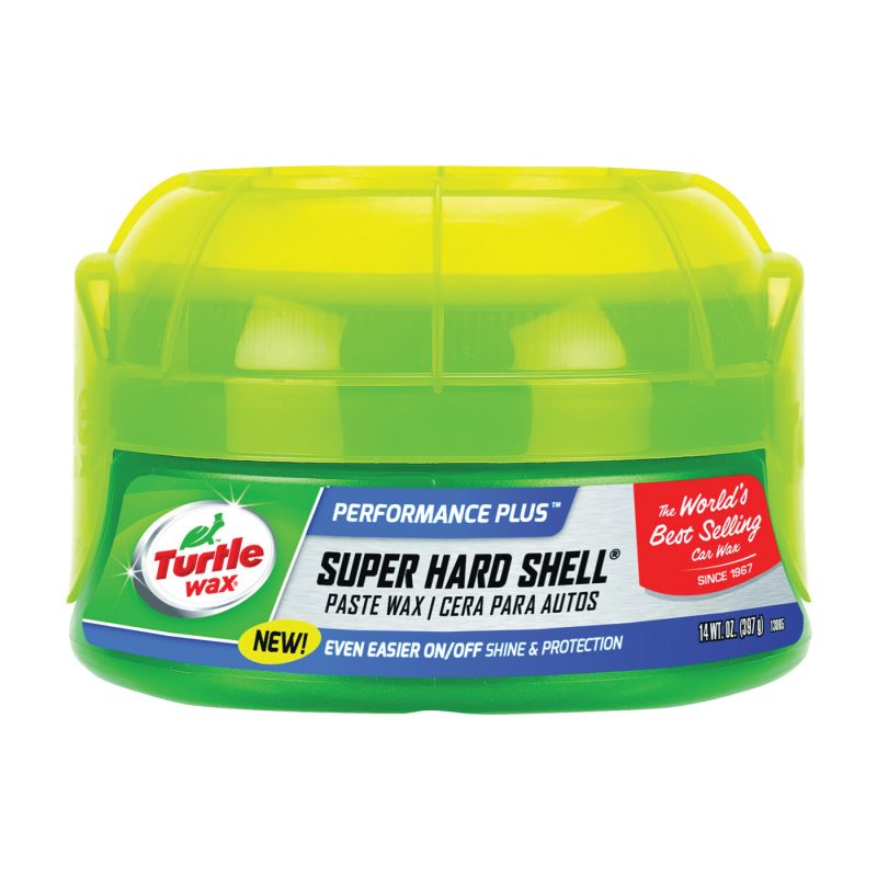 Turtle Wax SUPER HARD SHELL T222 Car Wax, 14 oz, Paste, Typical Solvent Light Green