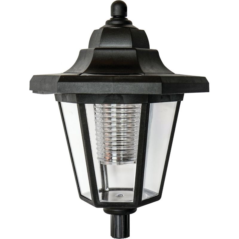 AdjustaPole Solar LED Lantern Bird Feeder Light Black