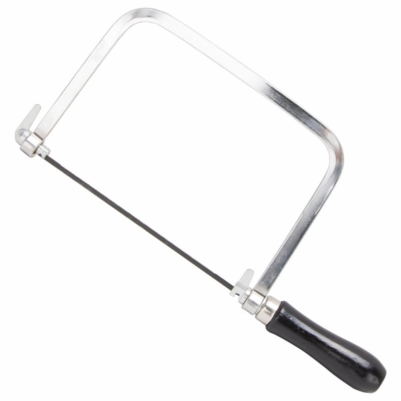 Vulcan JL52079 Coping Saw, 6 in L Blade, (3) 24 TPI, (1) 1 TPI and (1) 15 TPI TPI, Carbon Steel Blade, Ergonomic Handle 6 In
