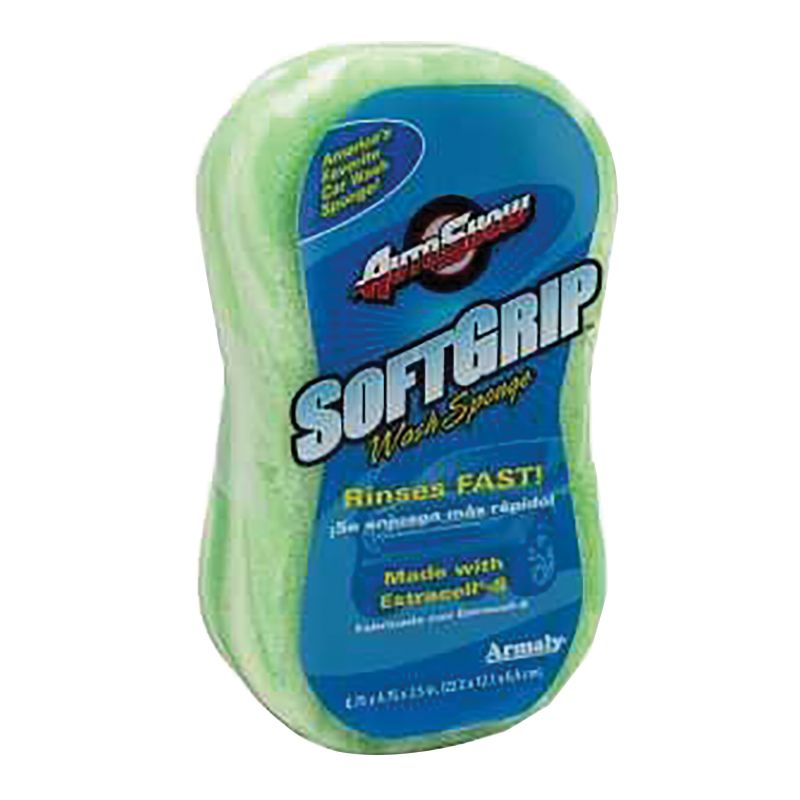 Autoshow 11802 Soft-Grip Sponge, 8-3/4 in L, 4-3/4 in W, 2-7/8 in Thick, Polyester, Assorted Assorted