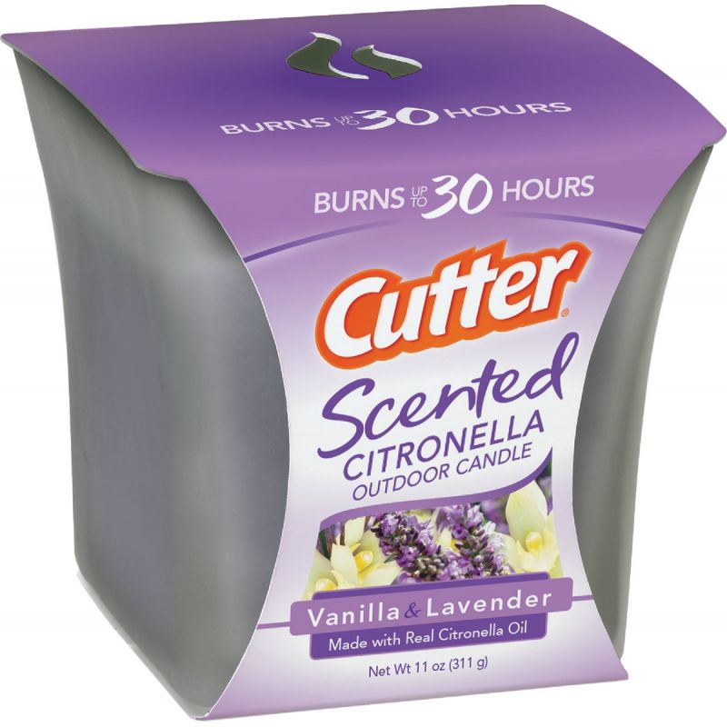 Cutter Scented Citronella Outdoor Candle Purple, 11 Oz.