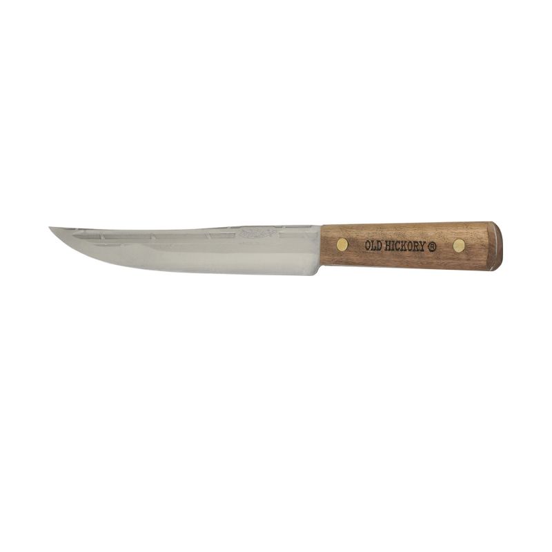 Old Hickory 075-8 Slicing Knife, 8 in L Blade, 1095 Carbon Steel Blade, Hardwood Handle, Brown Handle 8 In