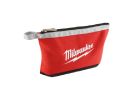 Milwaukee 48-22-8193 Zipper Pouch, 1-Pocket, Canvas, Red, 3/4 in W, 8 in H, 12-1/2 in D Red