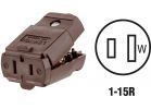 Leviton Hinged Cord Connector Brown, 15