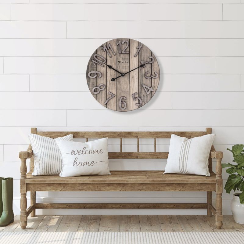 Westclox Wood Grain Wall Clock