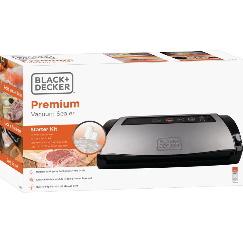 Black + Decker Premium Vacuum Food Sealer Silver