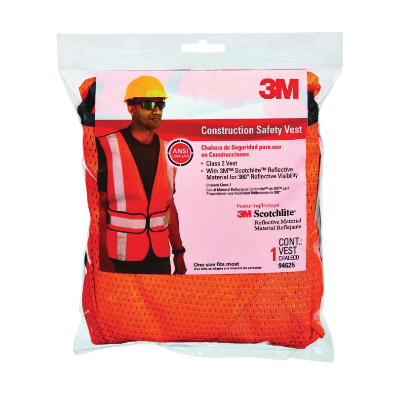 Buy 3M TEKK Protection 94625-80030T Reflective Safety Vest, One-Size,  Fabric, Fluorescent Orange One-Size, Fluorescent Orange