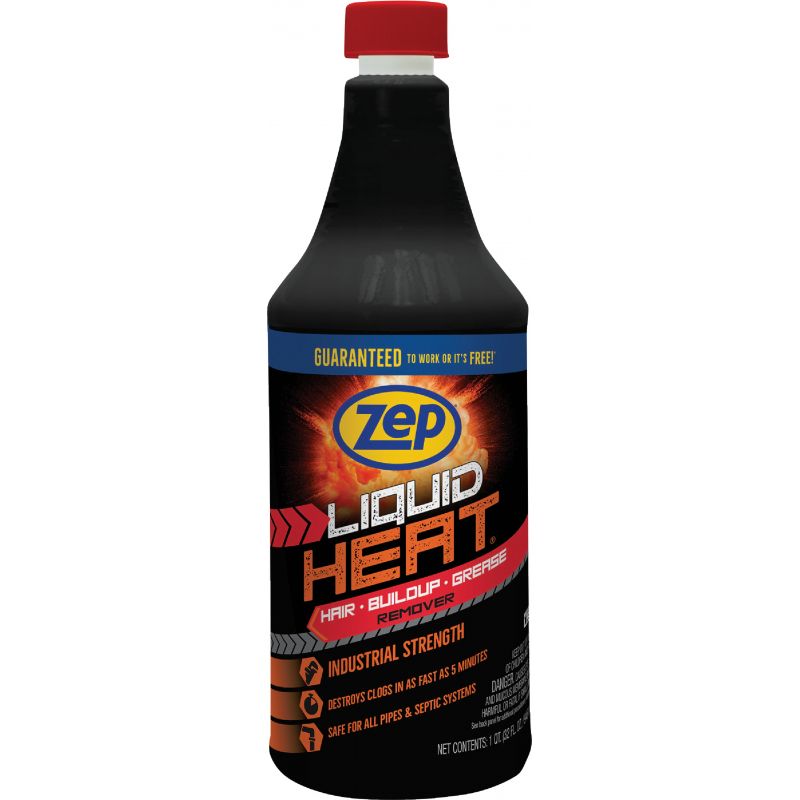 Zep Liquid Heat Drain Opener &amp; Cleaner 34 Oz.