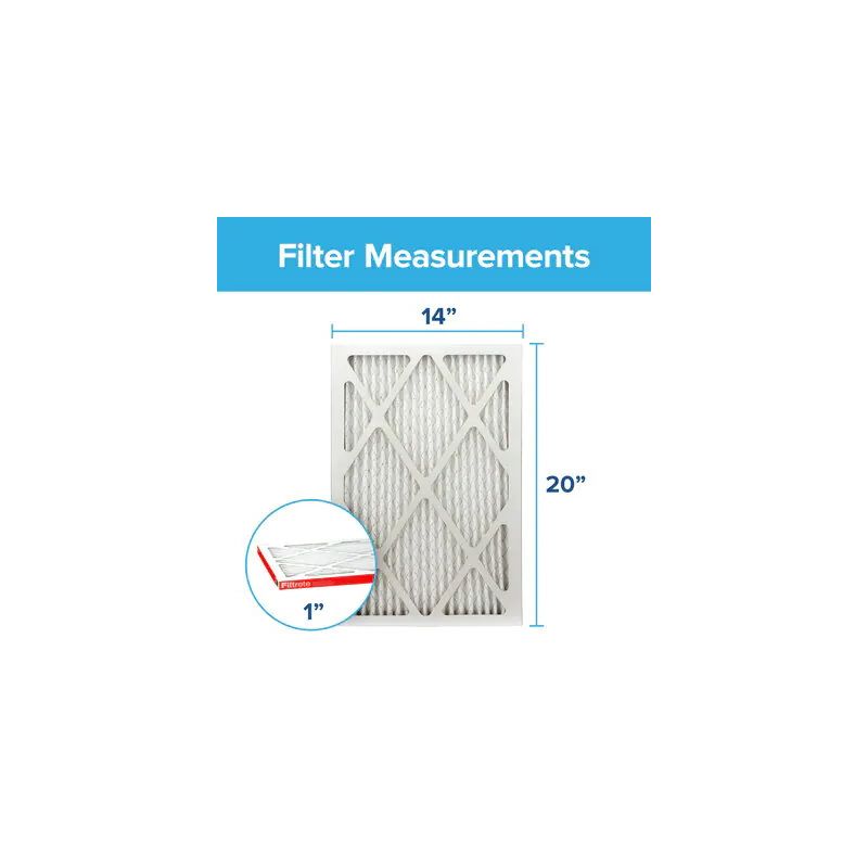 Filtrete 9805-4 Air Filter, 20 in L, 14 in W, 11 MERV, 1000 MPR, Polypropylene Frame